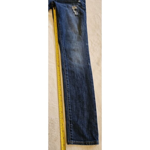 Genetic Denim Jeans Womens Size 27 Blue Denim Skinny The Shane Distressed - Picture 15 of 16